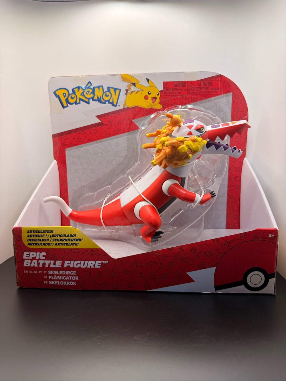 Pokemon Skeledirge Epic Battle Figure 12-Inch Articulated Fire Starter (NIB)